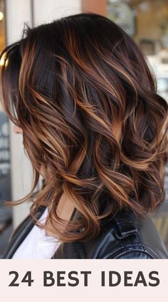 Dark Brown With Cinnamon Highlights, Balayage Hair Brunette Medium Length, Dark Brown Hair With Highlights Formula, Medium Brown Hair With Red Lowlights, Mahogany Highlights In Brown Hair, Cinnamon Bayalage Brunette, Dark Brown To Red Balayage, Gold Balayage Brunettes, Chocolate Caramel Balayage