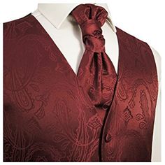 Paul Malone Burgundy Paisley Tuxedo Vest Set Paisley Tuxedo, Wedding Vest, Men's Tuxedo, Formal Vest, Tuxedo Vest, Blue Tuxedos, Vest Set, Vest And Tie, Formal Suits