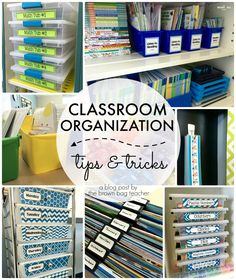 classroom organization tips and tricks for organizing your school's bookcases, desks, and bookshelves