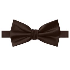 From our brand, is this espresso solid color men's regular sized classic pre-tied knotted banded bow tie with a silk finish. Bow measures a regular 4.75 inches long by 2.5 inches high. Fully adjustable band fits up to a 22 inches neck.

Well made with nice body and weight. Long lasting quality product works great with tuxedos, uniforms, dress shirts and more.   Color:                                                               Also Available As: Classic Adjustable Solid Color Bow, Classic Adjustable Solid Bow, Solid Black Tie Bow With Ties, Classic Pre-tied Satin Bow Tie, Classic Pre-tied Butterfly Knot Bow Tie, Classic Bow With Butterfly Knot, Solid Black Tie With Decorative Bow, Classic Pre-tied Bow Tie With Butterfly Knot, Classic Adjustable Satin Bow Tie