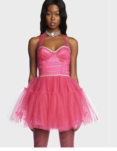 Sugar Thrillz Barbie Princess Fairytail Ending Prom Mini Dress Costume Nwt S | eBay Prom Mini Dress, Full Tulle Skirt, Sugar Thrillz, Pink Doll, Barbie Princess, Flare Mini Dress, Dress Costume, Pink Mini Dresses, Costume Dress