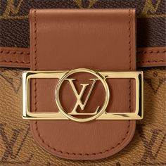 LOUIS VUITTON® - Mini Dauphine - Monogram Monogram Reverse Formal Monogram Canvas Shoulder Bag With Logo Hardware, Luxury Brown Shoulder Bag With Logo, Brown Luxury Shoulder Bag With Logo, Brown Business Bags With Gold-tone Logo Plaque, Elegant Brown Shoulder Bag With Metal Logo, Luxury Brown Shoulder Bag With Metal Logo, Luxury Brown Bag With Metal Logo, Luxury Tan Shoulder Bag With Logo, Luxury Shoulder Bag With Logo Hardware