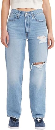 #levis #94baggy #rippedjeans Levis Women, Ripped Jeans, Levi's, Body Care, Free Shipping