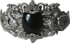 Fantasy Bracelet, Gothic Bracelet, Dragon Bracelet, Edwardian Jewelry, Medieval Jewelry, Dragon Jewelry, Victorian Jewelry, Gothic Jewelry, Black Onyx