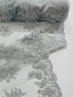 Floral Pattern Fabric, Floral Lace Fabric, White Lace Fabric, Girls Dresses Sewing, Sequins Fabric, Bridesmaid Gowns, Gowns Bridesmaid, Event Decorations, Flower Fabric