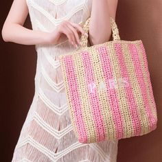 This gorgeous little beach / summer bag will be your go-to! It is perfect for the Spring and Summer seasons as it can easily transition from morning beach bag to evening sushi date bag! Lightweight wicker-like fabric in an interweaving pattern with pink stripes and PARIS letters stitched on the front. Sushi Date, Morning Beach, Straw Tote Bag, Wicker Bags, Bedroom Gift, Summer Bag, Straw Tote, Sale Event, Pink Stripes