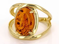 14x10mm Oval Amber 18k Yellow Gold Over Sterling Silver Ring. Measures Approximately 0.93"L x 0.76"W. Not Sizeable. Modern Gold Jewelry With Oval Cabochon, Oval Amber Jewelry For Formal Occasions, Modern Amber Oval Ring, Modern Yellow Gold Jewelry With Oval Cabochon, 14k Gold Oval Amber Jewelry, Gold Oval Cabochon Rings, Modern Yellow Gold Oval Cabochon Jewelry, Gold Cabochon Oval Rings, Modern Amber Oval Jewelry