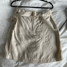 Never Worn Massimo Dutti Linen Summer Skirt Size 8 High Waist Flowy Mini Skirt For Workwear, Flowy High Waist Mini Skirt For Workwear, Elegant Belted Skort For Workwear, Chic Flowy Mini Skirt With Pockets, Chic Flared Skort With Pockets, Belted Mini Skirt For Work, Beige Mini Skirt For Spring Workwear, Chic Skort With Pockets And Flared Skirt, Elegant Belted Skirt For Day Out