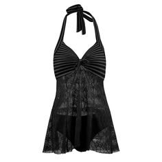 Introducing the Vampire Art Goth Halter Two Piece Mesh Tankini Swimsuit--a striking addition to your swimwear collection from Vampire Art. This tankini blends a cool goth aesthetic with an elegant design, making it a versatile choice for anyone looking to make a statement by the pool or at the beach. The top features a flattering halterneck style, ensuring a perfect fit with adjustable laces. Available in a variety of prints inspired by Vampire Art's vintage patterns, this tankini top brings a u Black One-piece Swimwear For Pool, Black Swimwear For Halloween Costume Party, Black Swim Dress For Beach Party, Black Halloween Party Swimwear, Black Lined Swim Dress, Black One-piece Beachwear Intimate, Black Party Swimwear Beachwear, Black Fitted Halter Neck Swimwear, Black Party Swimwear For Beach