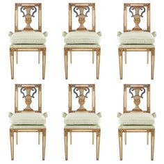 set of six french louis ii style chairs