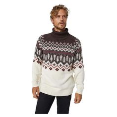 Alp-N-Rock  Logan Fair Isle Unisex Sweater - ESPRESSO - XL