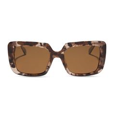 krista horton x diff eyewear boujee square sunglasses with a himalayan tortoise frame and brown polarized lenses front view Krista Horton, Mid July, James Decker, Jessie James Decker, Diff Eyewear, Computer Glasses, Glasses Shop, Men's Eyeglasses, Men Eyeglasses