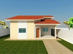 Cores de casa Small Cottage Homes, Contemporary House Exterior, Living Room Decor Rustic, Bungalow Homes, Simple House Design, Small Cottage, Small House Plans, Simple House, Cottage Homes