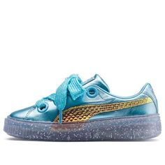 (WMNS) PUMA Sophia Webster x Platform 'Glitter Princess' 366131-01 (SNKR/Skate/Casual/Women's) Metallic Glitter Lace-up Sneakers, Metallic Sneakers With Speckled Midsole For Streetwear, Casual Metallic Sneakers With Speckled Midsole, Sporty Glitter Sneakers For Streetwear, Glitter Lace-up Sneakers For Streetwear, Casual Metallic Sneakers With Glitter, Casual Metallic Glitter Sneakers, Low-top Glitter Sneakers For Sports, Sporty Sneakers With Glitter Accents For Streetwear