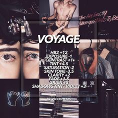 a collage of various images with the words voyage