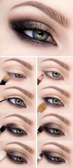 Easy Smokey Eye Makeup, Eye Makeup Tutorial For Beginners, Easy Smokey Eye, Smokey Eyes Tutorial, Smokey Eye Makeup Steps, Make Up Diy, Blue Eye Makeup Tutorial, Smoky Eye Makeup Tutorial, Smokey Eye Easy