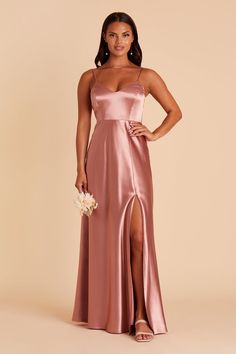 Jay Satin Dress Curve - Rose Gold Rose Gold Champagne Bridesmaid Dresses, Pink Satin Bridesmaid Dresses, Grey Jay, Dusty Rose Bridesmaid Dress, Rose Gold Bridesmaid Dress, Rose Bridesmaid, Jay Dress, Orange Bridesmaid, Bridal Squad