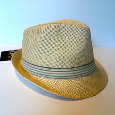 Women’s Fedora Straw Hat - Beige - Brand New - Never Worn - One Size Fits Most Fitted Cream Fedora For Spring, White Fitted Summer Fedora, Fitted White Summer Fedora, Casual Fitted Cream Fedora, Cream Fitted Fedora For The Beach, Fitted Beige Casual Straw Hat, Fitted Cream Fedora For Beach, Fitted Casual Beige Straw Hat, Fitted Cream Fedora For The Beach