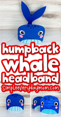 an image of a blue whale with the words humpback whale headband