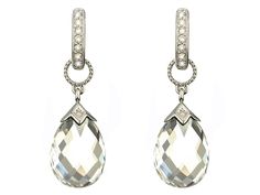 Simple Diamonds, Earring Charms, Topaz Gemstone, White Topaz, Pear Shape, Charm Earrings, Pear Shaped, Semi Precious, Topaz