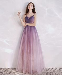 Unmissable! Check out this Purple Tulle Long Prom Dress, Tulle Long Evening Dress only at $142.00. #in #on # #fit #lauren #olive #pleated #success #stores #meghan Vienna Ball, Teenage Style, Prom Dress Tulle, Clothes Model, Purple Tulle, Purple Evening Dress, Evening Dress Floor Length