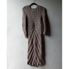 Reposhing This Item I Purchased From @Ashleys_closet5. It’s A Beautiful Dress But I Don’t Like The Way It Looks On Me So I Have Never Worn It. Brown Cable Knit. Great Condition. Unique Design. Very Heavy Knit Material But Not Itchy At All. I Bought It Without Any Tags But The Seller Said It’s A Size Small. It Does Stretch Some. I’m 6’ 145lbs And It Form Fits Me. No Tags At All So Don’t Know The Brand. Elegant Fitted Cable Knit Sweater Dress, Chic Brown Knit Sweater Dress, Cable Knit Sweater Dress Brown, Cozy Long Sleeve Cable Knit Sweater Dress, Stretch Ribbed Brown Sweater Dress, Brown Sweater Dress, Heavy Knit, Brown Sweater, Knitting Materials