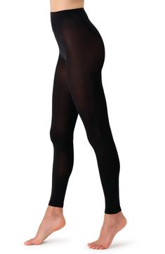 These opaque leggings boast a silky appearance and soft, flat seams to keep you feeling comfortable. Polyamide/elastane Hand wash, dry flat Made in Italy Compressive Elastane Footless Leggings, Compressive Footless Elastane Leggings, Stretch Elastane Legwear, Stretch Full Length Elastane Legwear, Footless Elastane Tights With Comfort Stretch, Footless Comfort Stretch Elastane Tights, Tight Footless Elastane Legwear, Full Length Tight Elastane Leggings, Sleek Full Length Tight Leggings