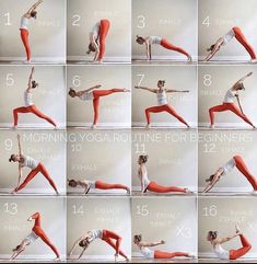 a woman doing yoga poses for beginners