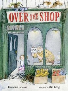 the cover of over the shop with an image of a child in front of it