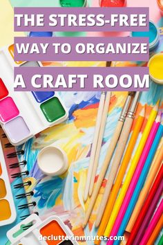 Organizing tips you can use today to organize a craft room you love to be in. Follow the steps to organize a creative space with organizing craft supplies with organizers and create craft systems to help you clean out a messy craft room and sort through craft supplies and a perfectly organized craft room. #craftroom #organizedcraftroom #organizecrafts How To Organize Craft Supplies Diy, Organizing Painting Supplies, Organizing Craft Supplies Small Space, Organizing Crafts Supplies, Storing Art Supplies, How To Organize Craft Supplies, Organize A Craft Room, Craft Supplies Organization, Organizing Art Supplies