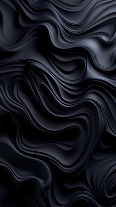 an abstract black background with wavy lines