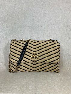 (eBay) NWT Tory Burch Kira Chevron Soft Straw Convertible Bag $658 Kira Chevron Convertible Shoulder Bag, Tory Burch Kira Chevron, Kira Chevron, Tory Burch Kira, Flap Shoulder Bag, Convertible Bags, Leather Bags, Cross Body Bag, Luxury Handbags