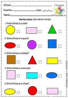 worksheet for grade 1 students to practice their skills on the shapes and numbers