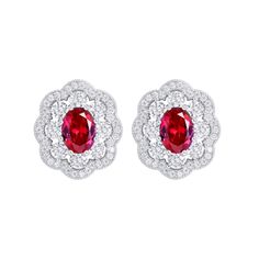 LOVCIA Ruby Red Flower Sterling Silver Stud Earrings with Sparkling Zirconia - Elegant Jewelry for Women Enhance your elegance with these stunning LOVCIA 925 Sterling Silver Ruby Red Flower Stud Earrings. Designed with an exquisite flower shape, these earrings feature a dazzling red ruby at the center surrounded by sparkling zirconia stones. Perfect for adding a touch of sophistication to any outfit, these earrings are a must-have accessory for women who appreciate fine jewelry. Key Highlights 9 Black Friday Jewelry, Mens Stainless Steel Rings, Flower Stud Earrings, Sterling Silver Stud Earrings, Natural Stone Bracelets, Mens Beaded Bracelets, Blood Red, Color Rojo, Silver Stud Earrings