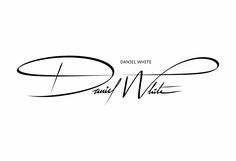 a black and white logo with the word david white on it's left side