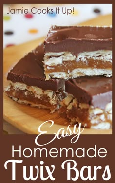 easy homemade tix bars with chocolate and marshmallows