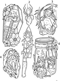 halloween coloring pages for adults and children with images of witches, pumpkins, jack - o'- lanterns