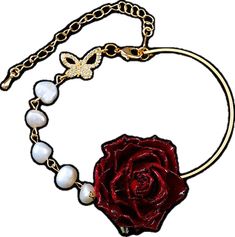 Elegant Rose Red Jewelry With Rose Design, Rose Design Bracelet Jewelry Gift, Elegant Rose Red Jewelry For Mother's Day, Rose Color Bracelet Jewelry Gift, Rose Colored Bracelet Jewelry For Gift, Elegant Rose Design Bracelet As A Gift, Elegant Rose Design Bracelet For Gift, Elegant Rose Design Bracelets For Gifts, Gold Bracelet With Rose Design For Gift