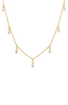 An easy-to-wear imitation pearl necklace will add significant polish to even your most casual ensembles. 18" length Sterling silver or sterling silver with 14k-gold plate/acrylic Imported Queens Jewels, Pearl Charm Necklace, Dope Jewelry, Gold Pearl Necklace, Necklace Charm, Pearl Charms, Gold Pearl, Classy Outfits, Womens Jewelry Necklace