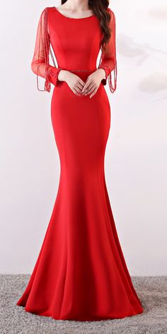 Elegant Long Sleeve Bodycon Dress For Prom Season, Elegant Long Sleeve Bodycon Dress For Prom, Elegant Stretch Maxi Dress For Banquets, Elegant Stretch Maxi Dress For Banquet, Elegant Long Sleeve Evening Dress For Red Carpet, Elegant Long Sleeve Dress For Red Carpet, Elegant Long Sleeve Red Carpet Dress, Elegant Red Bodycon Evening Dress, Elegant Bodycon Dress For Red Carpet