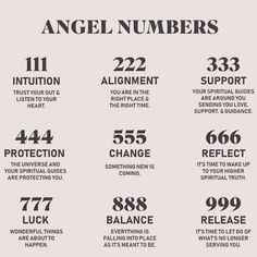 the numbers for angel numbers are shown in black and white, with different font styles