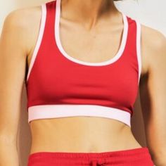 Nwt Zara Red And White Racerback Sports Bra Size Small Sports Bra Is New With Tag/Never Worn Welcome To My Twisted Chop Shop All Orders Will Ship Out The Same Day As Long As Placed By 2pm Est Bundling Your Order Is A Great Way To Shop Sustainable. All Sales Are Final. Returns Are Only Accepted If Wrong Item Is Received. Please Feel Free To Reach Out If You Have Any Questions. Stay Twisted And Happy Poshing! Red Racerback Sports Bra For Gym, Red Racerback Sports Bra For Yoga, Red Racerback Sports Bra For Workout, Red Racerback Activewear For Training, Sporty Red Racerback Sports Bra, Red Sporty Racerback Top, Sporty Red Racerback Top, Red Casual Sports Bra For Sports Events, Casual Red Sports Bra For Sports Events