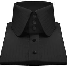 Men's High Penny Collar Jet Black Pin Stripes Long Sleeves 100% Cotton Vintage Dress Shirt Peaky Blinder Style MADE-TO-ORDER CLOTHES Shirt Style: Peaky Blinders/ Shelby Brothers/ Thomas Shelby/ Tommy Shelby/ Arthur Shelby/ John Shelby/ Finn Shelby Collar Style: Round Collar/ High Penny Collar/ Peter Pan Collar/ Baby Collar/ Edwardian Collar/ Vintage High Collar Collar - 3'' High Stiff 3 Buttons Collar Peaky Blinders Clothing/ Peaky Blinders Outfit/ Peaky Blinders Dress/ Thomas Shelby Outfit/ Tommy Shelby outfit/ Peaky Blinders Dress Code/ Peaky Blinders Attire/ Peaky Blinders Men's Fashion Pockets: Without pocket (Chest pocket can be added on request) Fabric: Pure Egyptian cotton soft & comfortable fabric Sleeves: Full Sleeves/ Long Sleeves Fine stitched (20-21 stitches per inch) Cleanly f Black Dress Shirt With Buttons For Semi-formal Occasions, Semi-formal Black Dress Shirt With Buttons, Black Formal Dress Shirt With Collar, Classic Party Tops With Spread Collar, Black Dress Shirt With Spread Collar For Formal Occasions, Black Formal Shirt With Spread Collar, Peaky Blinders Clothing, Peaky Blinders Dress, Mens High Collar Shirts