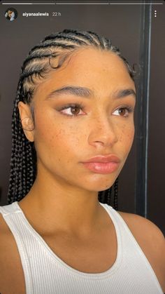 Cornrow Fulani Braids, Cornrows Outfit, Straight Back Fulani Braids, Simple Cornrow Hairstyles, Hair Braid Patterns, Cornrows Natural Hair, Mixed Curly Hair, Big Box Braids Hairstyles, Goddess Braids Hairstyles