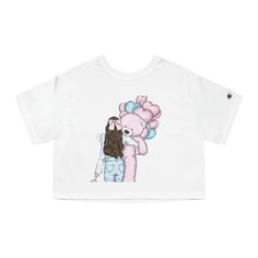 Embrace warmth and charm with our "Huggy Bear Cropped T-shirt" from the "Girly Grooves Crops" collection. This tee features an adorable graphic of a cuddly bear, perfect for showcasing your playful and affectionate personality. Made with 100% cotton, this jersey offers exceptional comfort and style with a modern cropped fit. Ideal for fashion enthusiasts and anyone who loves to add a touch of sweetness to their wardrobe, this t-shirt ensures a trendy and stylish look suitable for any cozy advent Huggy Bear, Retro Swimwear, Sparks Joy, Strapless Bandeau, Graphic Tee Design, Elegant Dresses Long, Cropped T Shirt, Cropped Tee, Glam Dresses