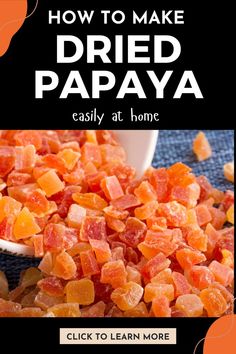 A colorful pin featuring dried papaya pieces with text highlighting nutrition, health benefits, and usage tips. Ideal for those looking to explore the benefits of dried papaya and how to incorporate it into their diet. #DriedPapaya Papaya Recipe, Dried Papaya, Papaya Fruit, Papaya Fruits, Tropical Twist, Nutrition Health, Reduce Food Waste