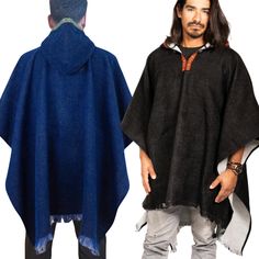 This one-of-a-kind alpaca wool poncho is handmade in Ecuador. Sturdy yet lightweight, it is both comfortable and stylish. With its hooded design and soft fabric, it makes a great gift for him. Timeless and timelessly fashionable. Soft, Comfortable and warm This hooded poncho is made from luxurious alpaca yarn. This incredibly soft poncho is uniquely designed and handmade in Ecuador by skilled local artisans. HIGH QUALITY ALPACA Alpaca yarn is the finest yarn in the world. It's very soft, warm an Black Alpaca Poncho For Winter, Black Alpaca Cape For Winter, Fall Festival Alpaca Poncho, Casual Alpaca Poncho For Winter, Hooded Winter Poncho One Size, Winter Hooded Poncho One Size, Casual Winter Cape For Festivals, Casual Winter Festival Cape, Bohemian Hooded Alpaca Poncho