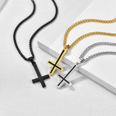 Description Faithheart upside down enamel cross necklace is perfect to show your faith. Christian black enamel cross pendant design, fairly detailed and good sized. Perfect to wear every day.  100% 316l stainless steel, durable and solid, highly resisted to rust or tarnish. High quality and environmentally friendly, nickel-free, hypoallergenic, suitable for sensitive skin.    Detail  SPU:  PSP40161  Collection: Religious  Brand: FaithHeart Jewelry  Material: Stainless Steel  Pendant:  49.2mm*22. Cross Pendant Design, Satanic Jewelry, Enamel Cross, Nordic Vikings, Faith Christian, Viking Symbols, Norse Vikings, Creating Jewelry, Viking Jewelry