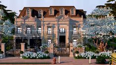 Sims 4 Small Mansion, Britchester House Sims 4, Sims 4 Wedding Venue Build, Sims 4 Luxury House, Sims 4 Windenburg, Small Mansion, Huge Mansions, Goth Houses, Gothic Mansion