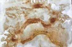 an abstract painting with brown and white colors